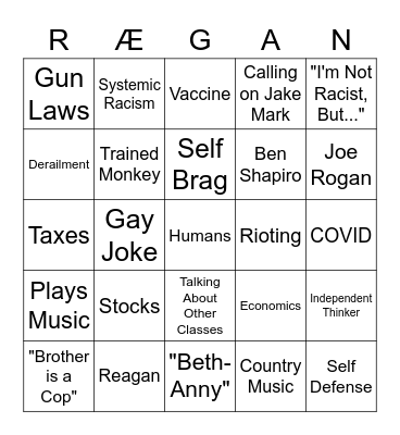 Tebbets Bingo Card