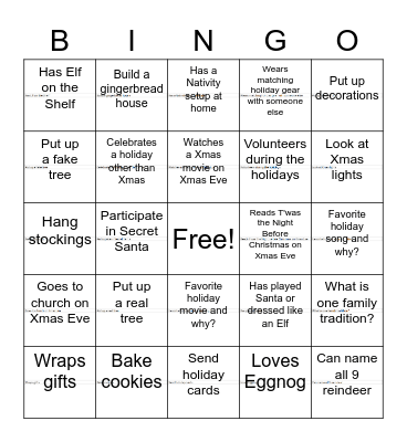 2021 IT Holiday Lunch Bingo Card