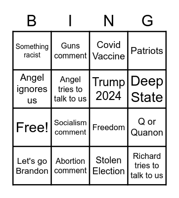 Thanksgiving 2021 Bingo Card