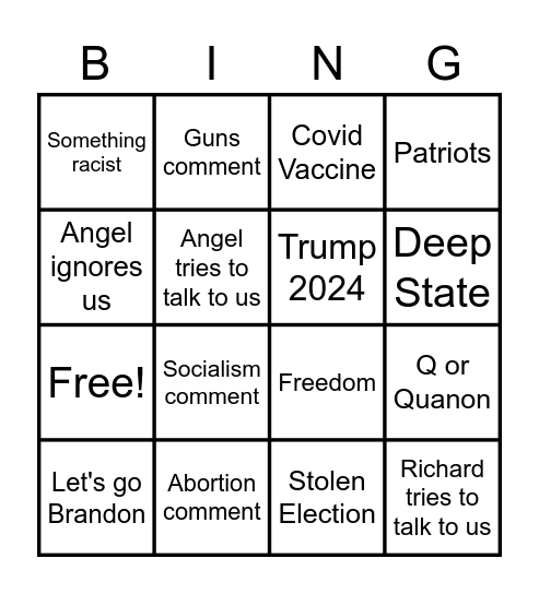 Thanksgiving 2021 Bingo Card