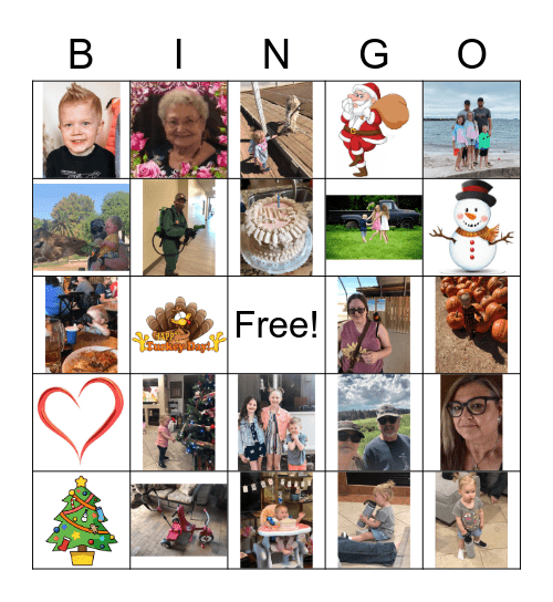 SIPOS FAMILY BINGO Card