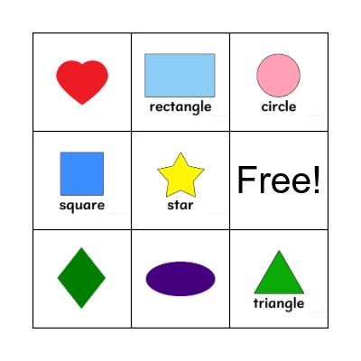 Shapes Bingo Card