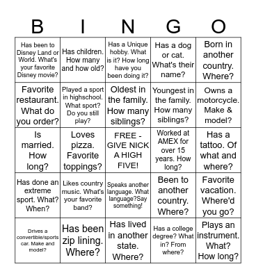 Get to know ESSU  Bingo Card