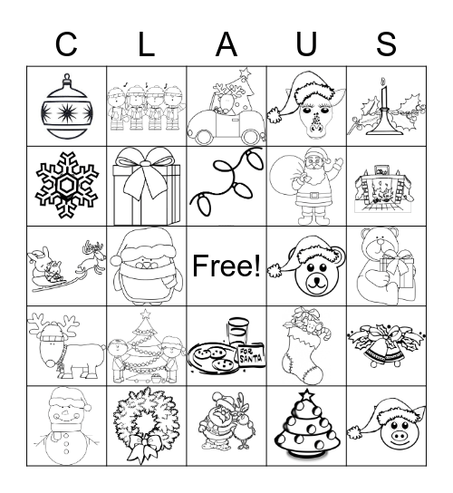 Christmas Bingo Card