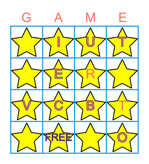 LETTER SOUNDS Bingo Card