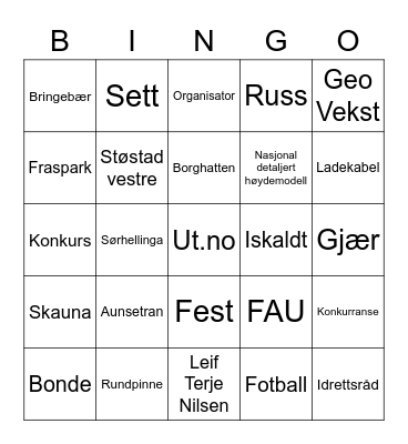 Liv 40 år! Bingo Card