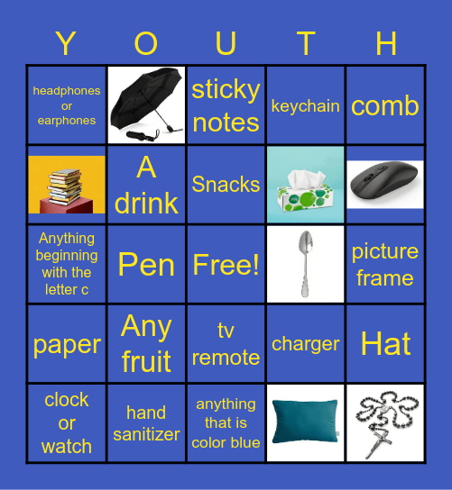 YOUTH CAMP BINGO Card