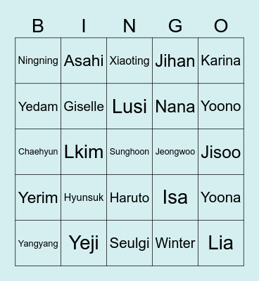 Punya uncuk Bingo Card