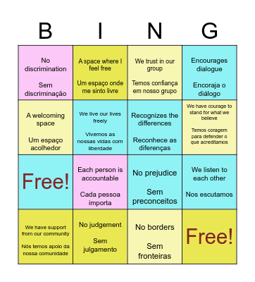 Brave Space BINGO! Bingo Card