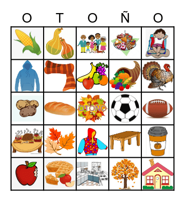 El Otoño 2021 Bingo Card