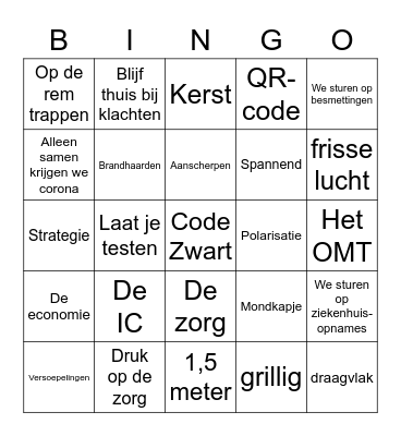 PersCo 12 november 2021 Bingo Card