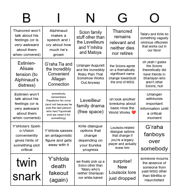 ENDWALKER BINGO (Scions Edition) Bingo Card