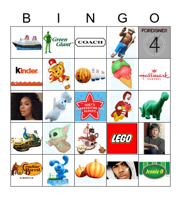 2021 Carneal Thanksgiving Parade Bingo! Bingo Card