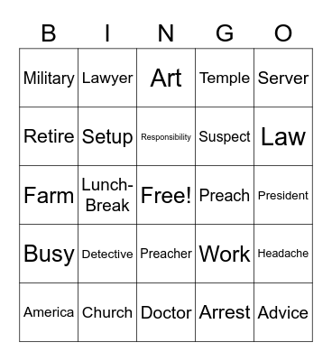 Lesson 13: Bingo Card