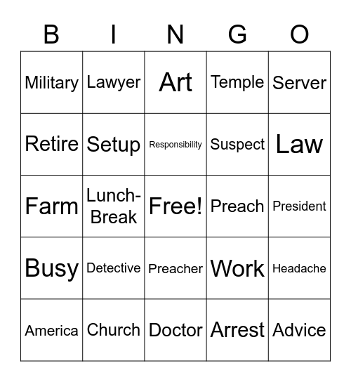Lesson 13: Bingo Card
