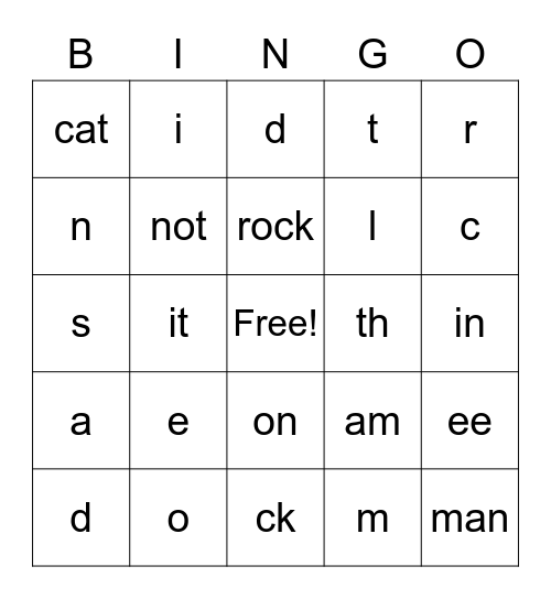 EMPOWER Lessons #1-18 Bingo Card