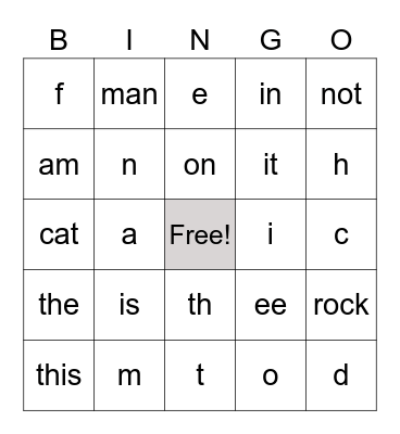 EMPOWER Lessons 1-19 Bingo Card