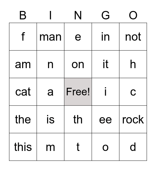 EMPOWER Lessons 1-19 Bingo Card