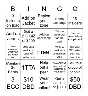 Black FriYAY Bingo Card