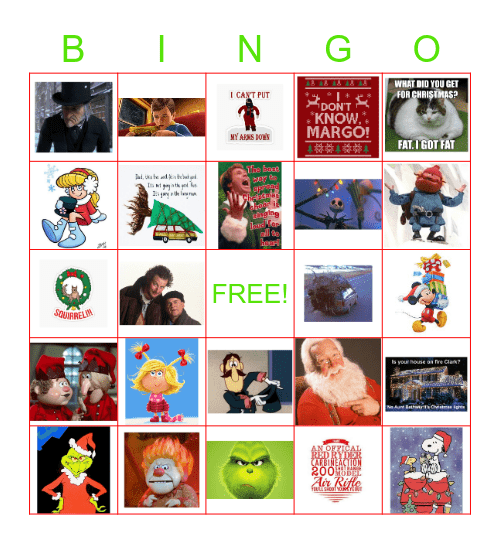 BMG Holiday Bingo Card