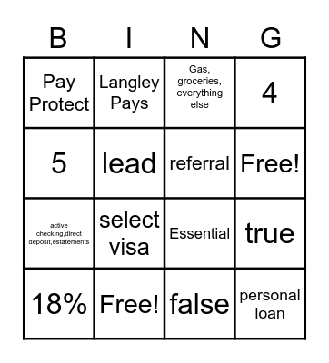 LANGLEY BINGO Card
