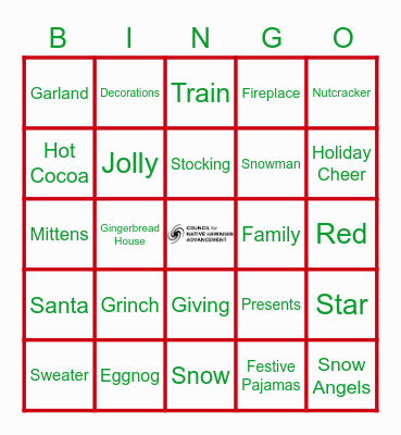 Holiday Bingo Card