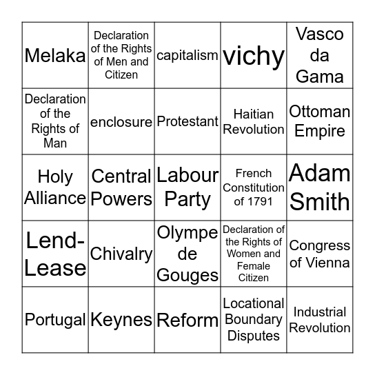 Bingo Card