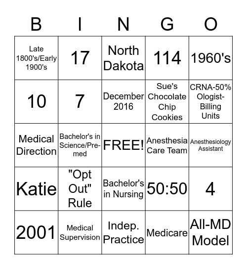 Let's Play  Bingo Card