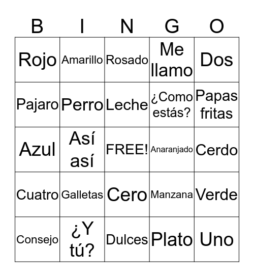 Lotería Bingo Card