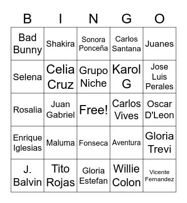 Music Bingo - Thanksgiving Edition Bingo Card