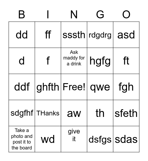 Thanksgiving Bingo Card