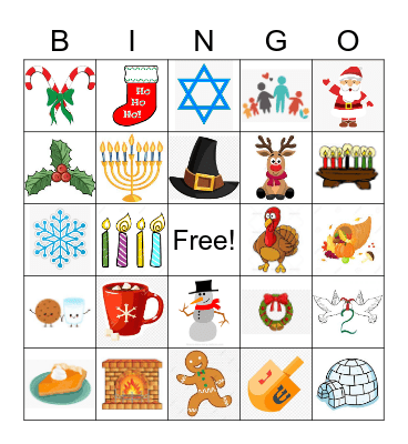 Holiday Bingo! Bingo Card