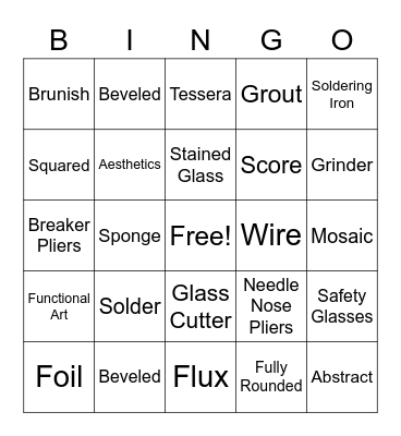 Glassworks Bingo Card