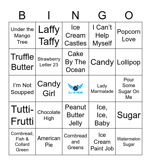 Food For Thought Bingo Card