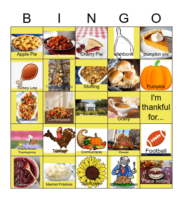 Thanksgiving Bingo!+ Bingo Card