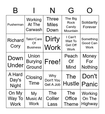 Working To Make A Impact Bingo Card