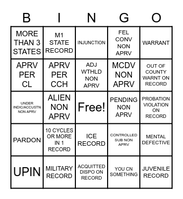 FPP BINGO Card