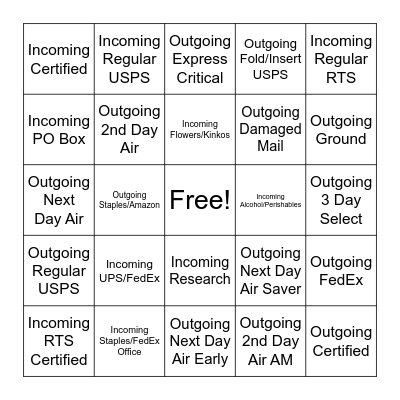 QR Code Bingo! Bingo Card