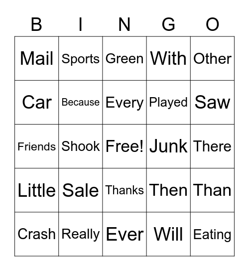 WWW Bingo Card