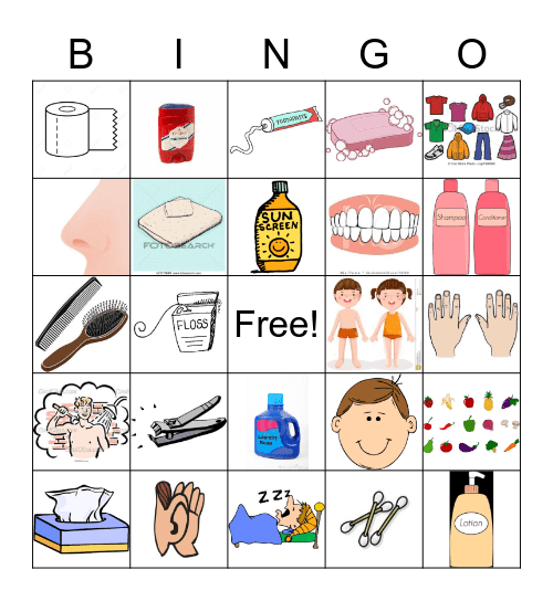 Hygiene Bingo Card