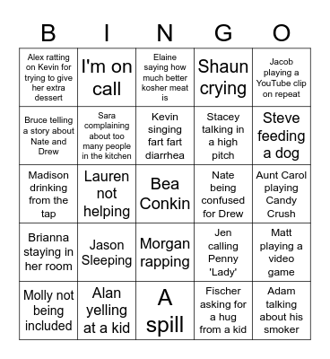 Thanksgiving Bingo Card