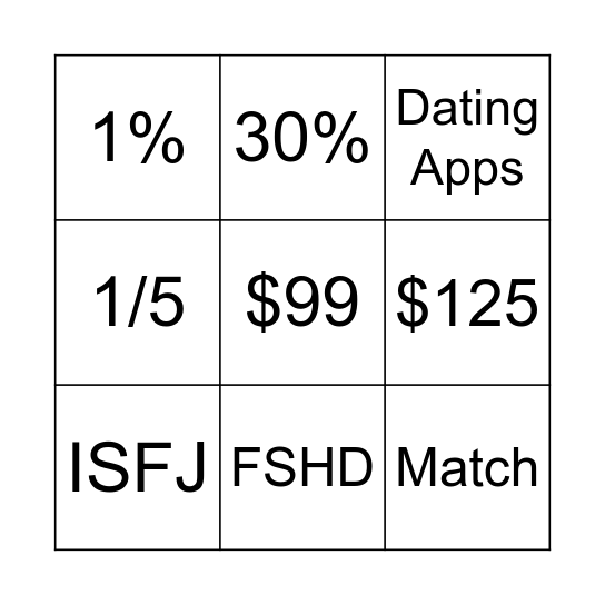 Mental Match Bingo! Bingo Card