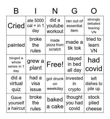 Thanksgiving Bingo Card