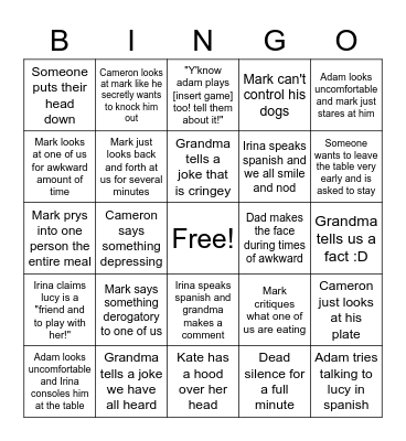 Thanksgiving Bingo Card