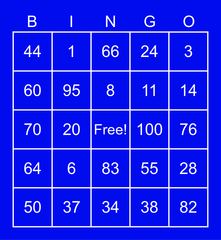 Lucky Binggo 2 Bingo Card