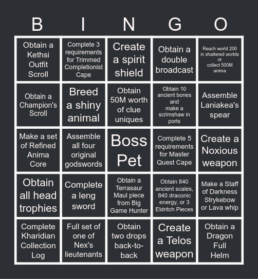 Final Bingo Card