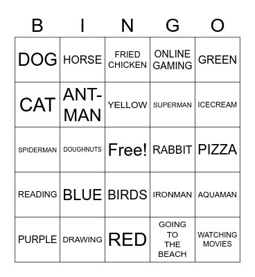 KNOW YOUR CLASSROOM FRIENDS Bingo Card