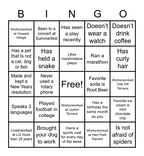 Bingo Card