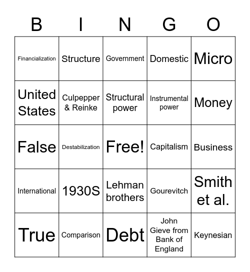Bingo Card