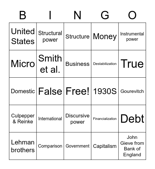 Bingo Card